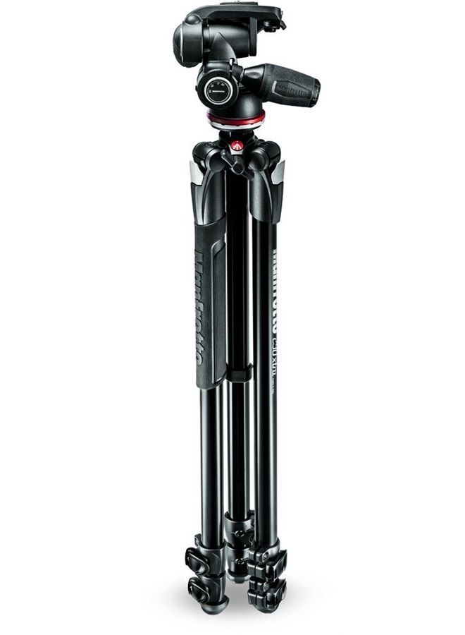 Manfrotto حامل ثلاثي 290 Xtra من الألمنيوم 3 أقسام مع رأس ثلاثي الاتجاهات (MK290XTA3-3WUS) ، أسود - Image 2
