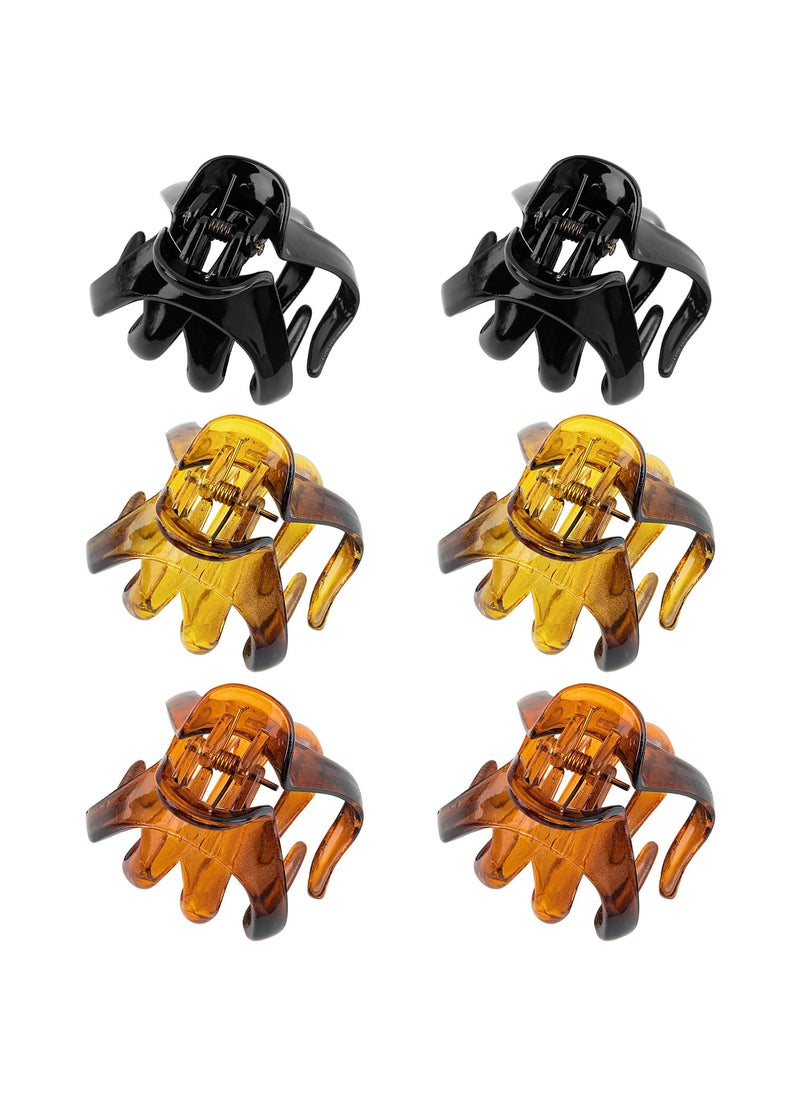 AUEAR - AUEAR, Octopus Clip Jaw Hair Claw Spider Clips Hairpins for Thick (Mixed Color, 6 Pack, 2.36"x1.57") - Image 1