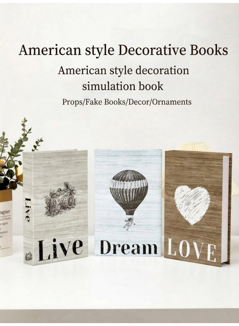 نيبمينينت مجموعة من 3 قطع كتب زينة مزيفة لتزيين المنزل - كتب مزيفة عصرية لطاولة القهوة، أو الرفوف، أو غرفة النوم، مجموعة كتب مكدسة لتزيين جمالي. - Image 5