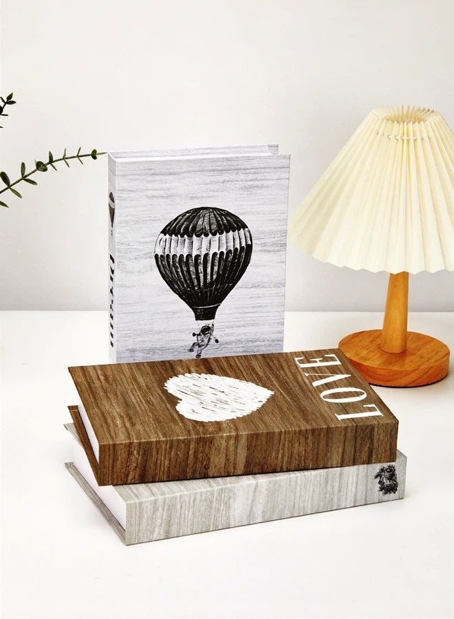 نيبمينينت مجموعة من 3 قطع كتب زينة مزيفة لتزيين المنزل - كتب مزيفة عصرية لطاولة القهوة، أو الرفوف، أو غرفة النوم، مجموعة كتب مكدسة لتزيين جمالي. - Image 2