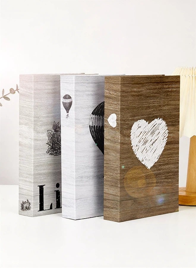 نيبمينينت مجموعة من 3 قطع كتب زينة مزيفة لتزيين المنزل - كتب مزيفة عصرية لطاولة القهوة، أو الرفوف، أو غرفة النوم، مجموعة كتب مكدسة لتزيين جمالي. - Image 1