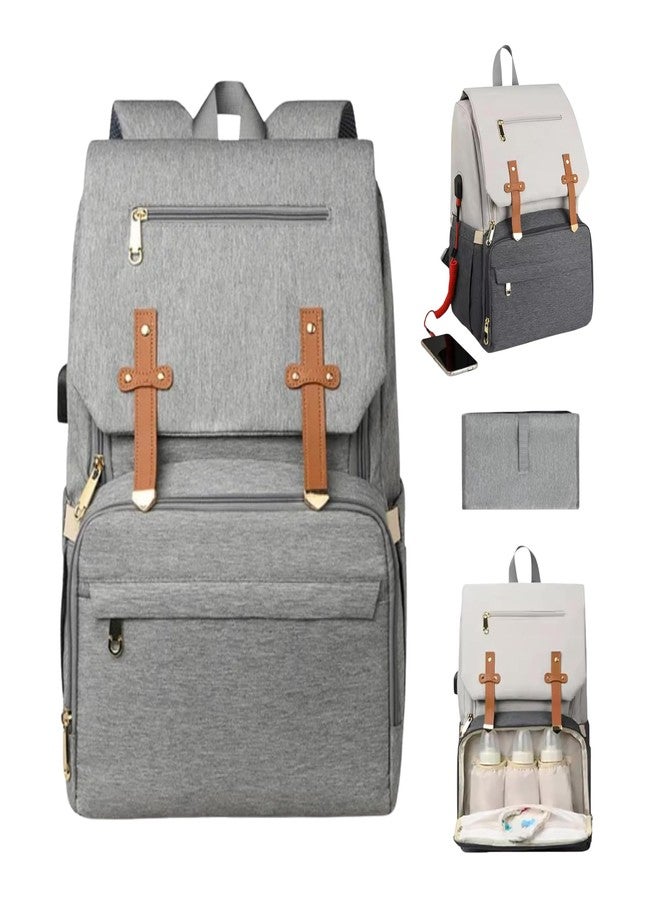 أو بيبي حقيبة حفاضات الأطفال من أوبابي واسعة/متعددة الجيوب/حقيبة ظهر للحفاضات/عصرية/مقاومة للماء/ذات سعة كبيرة/متينة/حقيبة ظهر للأمومة/حقيبة حمل واسعة لتنظيم مستلزمات الطفل بسهولة. - Image 1