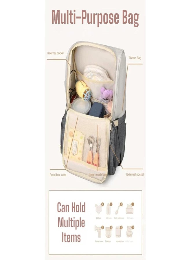أو بيبي حقيبة حفاضات الأطفال من أوبابي واسعة/متعددة الجيوب/حقيبة ظهر للحفاضات/عصرية/مقاومة للماء/ذات سعة كبيرة/متينة/حقيبة ظهر للأمومة/حقيبة حمل واسعة لتنظيم مستلزمات الطفل بسهولة. - Image 4
