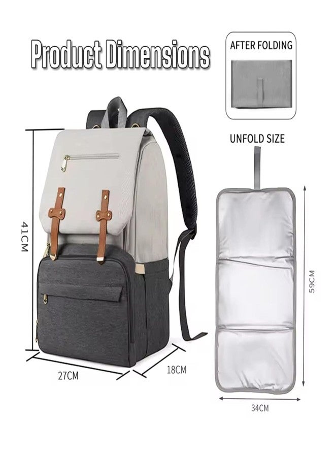 أو بيبي حقيبة حفاضات الأطفال من أوبابي واسعة/متعددة الجيوب/حقيبة ظهر للحفاضات/عصرية/مقاومة للماء/ذات سعة كبيرة/متينة/حقيبة ظهر للأمومة/حقيبة حمل واسعة لتنظيم مستلزمات الطفل بسهولة. - Image 3