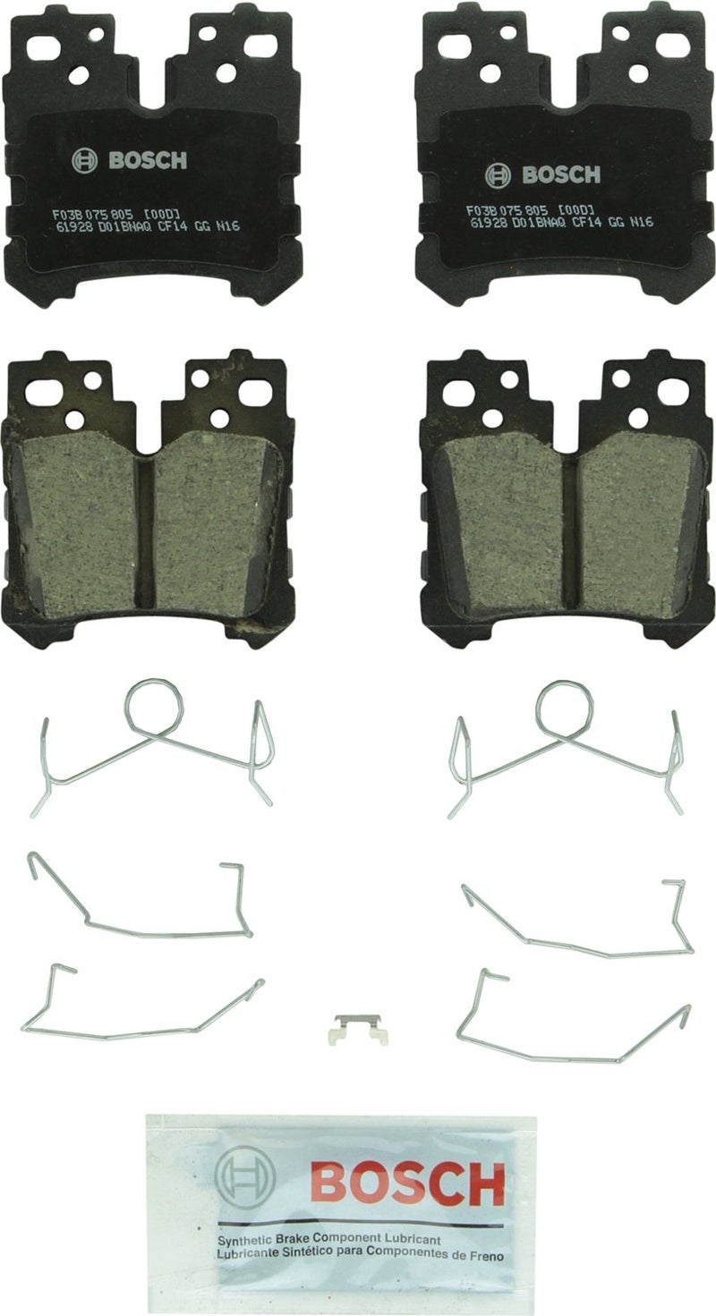 BOSCH BC1283 QuietCast Premium Ceramic Disc Brake Pad Set Compatible with Select Lexus LS460 LS500 LS500h LS600h Toyota Mirai REAR