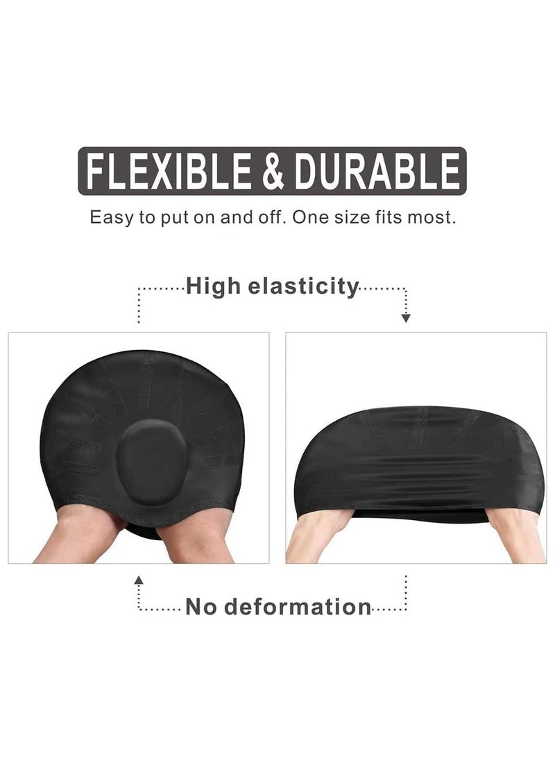 SportQ SportQ Premium Ears Cover Up Ears Soft Silicone Swim Caps Swim Caps for Long Hair Comfortable 3D Design for Men Women  - Image 2