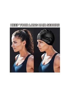 SportQ SportQ Premium Ears Cover Up Ears Soft Silicone Swim Caps Swim Caps for Long Hair Comfortable 3D Design for Men Women  - Image 3