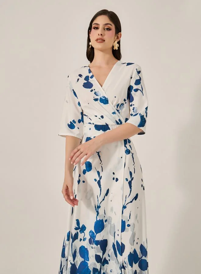Styli Floral Print Maxi Dress