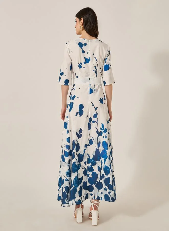 Styli Floral Print Maxi Dress