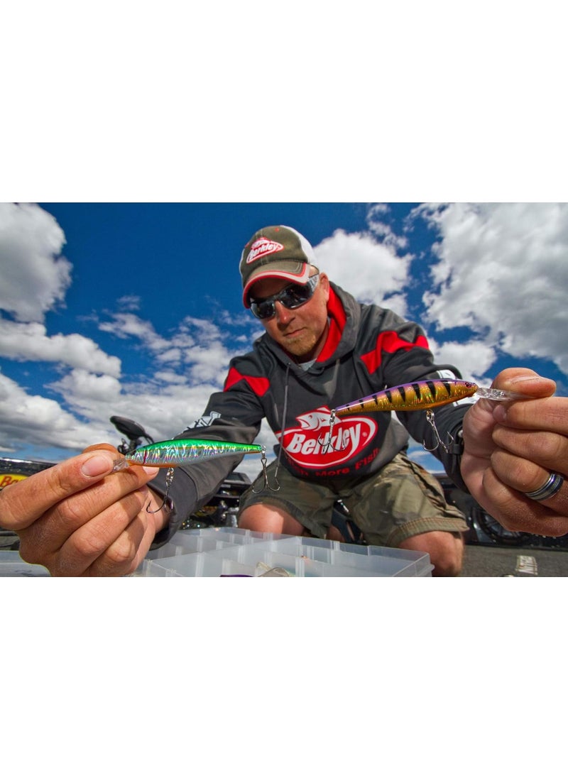 Berkley Berkley Flicker Minnow Fishing Lure Firetiger 13 oz 3 12in  9cm Crankbaits Realistic Minnow Profile Sharp Dive Curve Gets to Fish Quickly Equipped with Fusion19 Hook  - Image 2