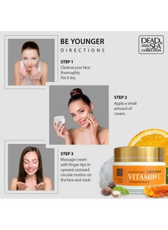 Dead Sea Collection Vitamin C Moisturizing Night Cream Face Cream With Vitamin C Firming Cream With Dead Sea Minerals And Vitamin C 169 Fl. Oz  - Image 3