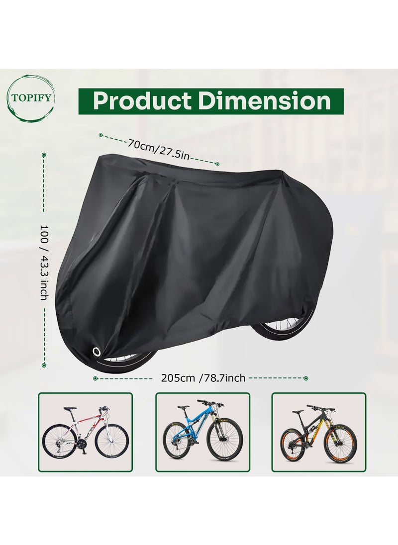 Topify TOPIFY Waterproof Bike Cover Heavy Duty Oxford Bicycle Cover with Double Stitching, XL for 1-3 Bikes Protection from UV Rain Snow Dust for Mountain Road Electric Bike Hybrid Outdoor  - Image 2