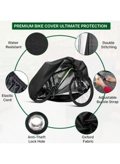 Topify TOPIFY Waterproof Bike Cover Heavy Duty Oxford Bicycle Cover with Double Stitching, XL for 1-3 Bikes Protection from UV Rain Snow Dust for Mountain Road Electric Bike Hybrid Outdoor  - Image 3