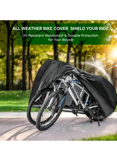 Topify TOPIFY Waterproof Bike Cover Heavy Duty Oxford Bicycle Cover with Double Stitching, XL for 1-3 Bikes Protection from UV Rain Snow Dust for Mountain Road Electric Bike Hybrid Outdoor  - Image 5
