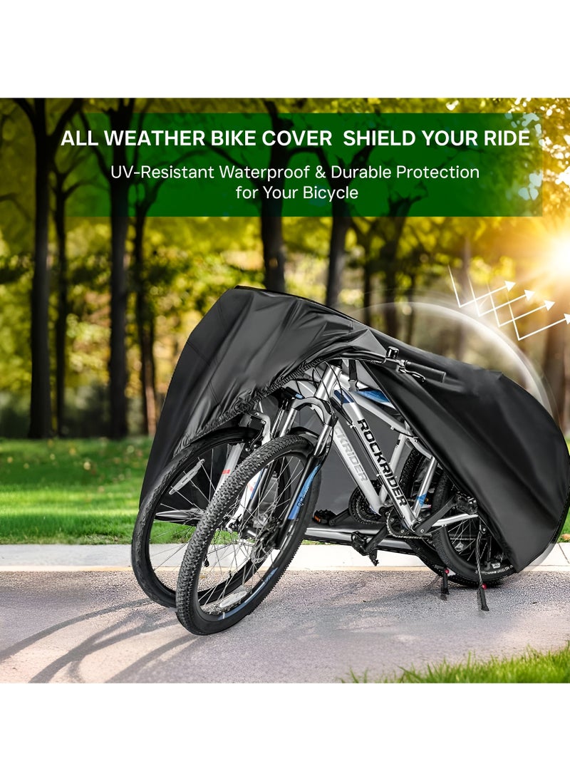 Topify TOPIFY Waterproof Bike Cover Heavy Duty Oxford Bicycle Cover with Double Stitching, XL for 1-3 Bikes Protection from UV Rain Snow Dust for Mountain Road Electric Bike Hybrid Outdoor  - Image 5