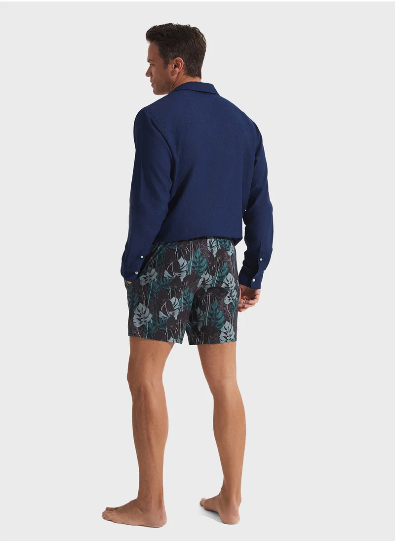 جون Patterned Swim Shorts