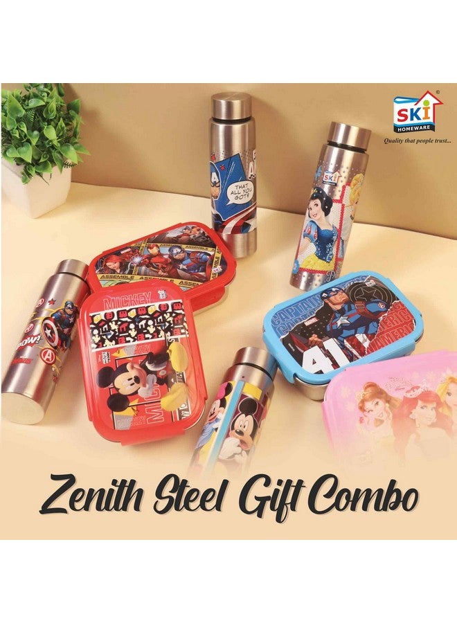 SKi Homeware Steel Lunch Box (600 ML) & Stainless Steel Slim Bottle (350 ML) Combo/Gift Set- Spiderman - Image 4