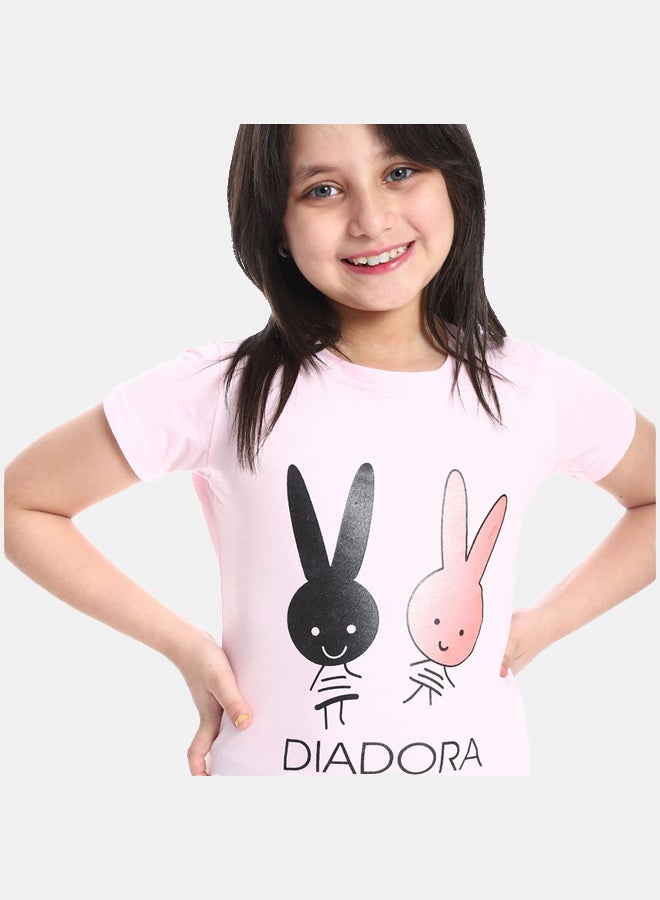DIADORA Girls Cotton Printed T-Shirt - Image 4