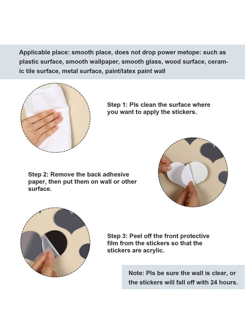 SOLARAE ملصق مرآة حائط أكريليك، ملصق حائط بحروف حب ذاتية اللصق، ملصق مرآة ثلاثي الأبعاد لتزيين الحائط، فن ملصق حائط لتزيين غرفة المعيشة وغرفة النوم، فضي - Image 3