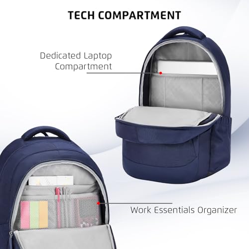 Safari Saga 32L Laptop Backpack Bag for Men and Women, Ideal for Office/School/College Boys and Girls, 2 Compartment Backpack with Front Pocket, Organizer & Bottle Holder, Color Navy - Image 5