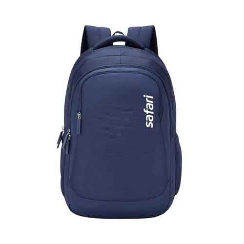 Safari Saga 32L Laptop Backpack Bag for Men and Women, Ideal for Office/School/College Boys and Girls, 2 Compartment Backpack with Front Pocket, Organizer & Bottle Holder, Color Navy - Image 1