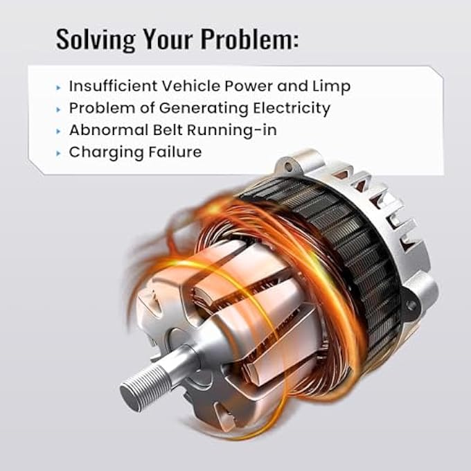 FuseRish 13506528 Alternator 130A Compatible with Chevy Malibu 2016-2020 1.5L and Cruze 2016-2019, 1.4L, 5-Groove Decoupler Pulley, Replace 44002N, A005TV0184ZC, 13534118, A005TV0181ZC,13513504 - Image 3