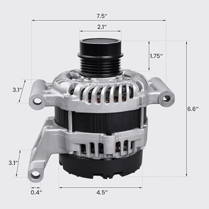 FuseRish 13506528 Alternator 130A Compatible with Chevy Malibu 2016-2020 1.5L and Cruze 2016-2019, 1.4L, 5-Groove Decoupler Pulley, Replace 44002N, A005TV0184ZC, 13534118, A005TV0181ZC,13513504 - Image 5