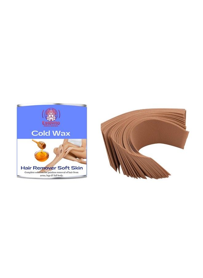 ESTAVITO Cold Wax 600Gms With 30 Wax Strips ; For Hair & Tan Removal ; For Arms Legs And Full Body ; Combo Offer ; - Image 2