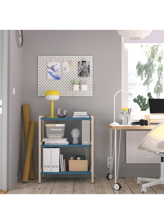 Zaboon Open Shelving Unit, Aspen/Blue, 70X34X86 Cm - Image 2