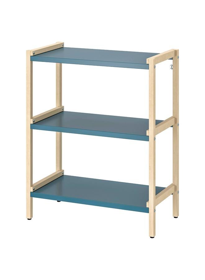 Zaboon Open Shelving Unit, Aspen/Blue, 70X34X86 Cm - Image 1