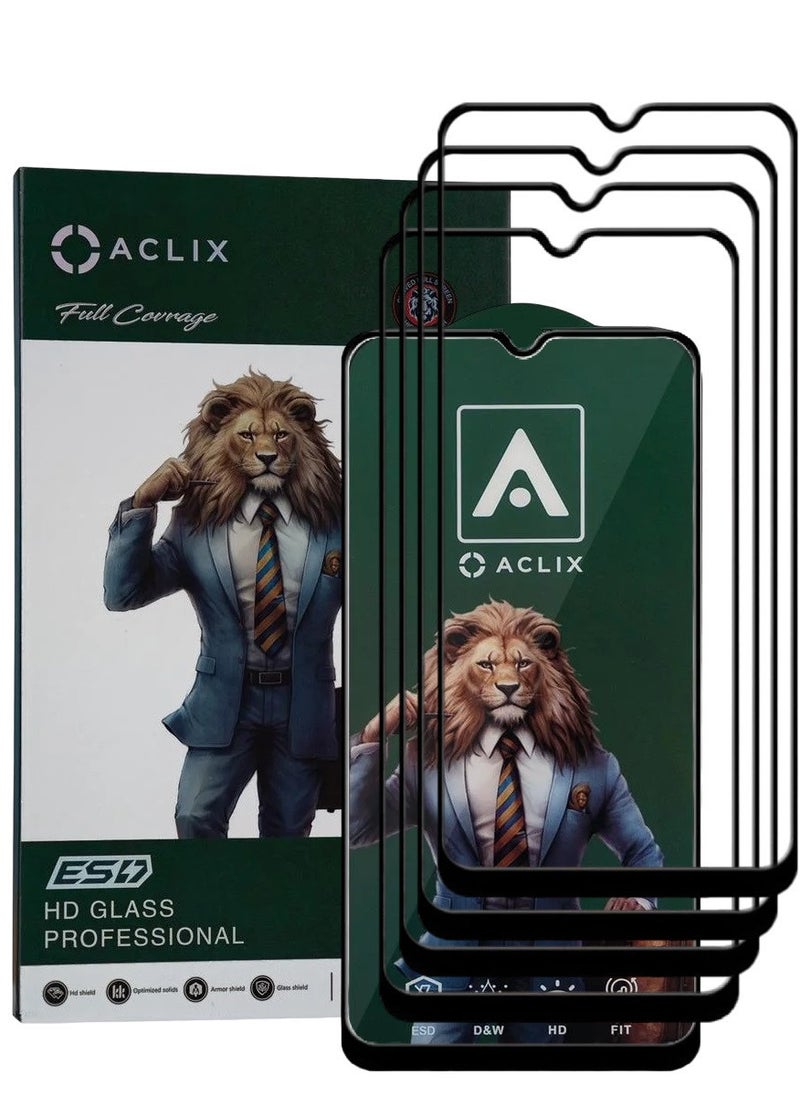 ACLIX 4 Pieces Antistatic ESD Dustproof Premium Quality High Definition Tempered Glass Screen Protector Designed For Oppo A15 - Image 1