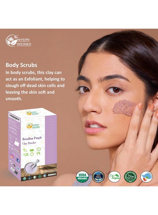 HERBS BOTANICA مسحوق الطين الأرجواني البرازيلي لتنظيف البشرة والشعر جمال طبيعي والعناية بالبشرة طين لصنع الصابون قناع تنظيف الوجه كرات الاستحمام غسول الجسم بحجم 8 أوقيات - Image 5
