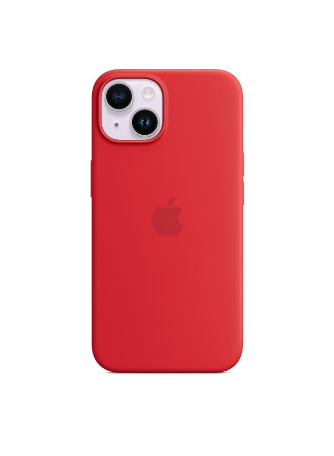 فريق ديلوكس غلاف سيليكون آيفون 14 مع MagSafe (Red) - Image 4