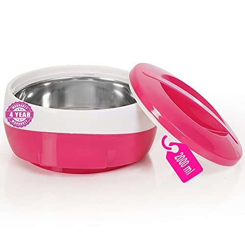 Blueberry's Wave Premium 2000 ML Inner Stainless Steel Casserole Hotpot | Food Grade [Purple White] - Image 2
