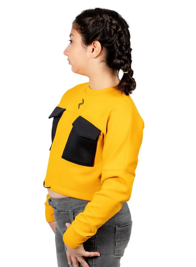 زيسي Girl's Cropped Sweatshirt