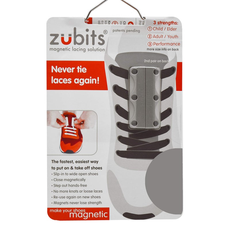 Zubits Magnetic No Tie Shoe Closures for Adults Kids and Seniors 2 In Pack