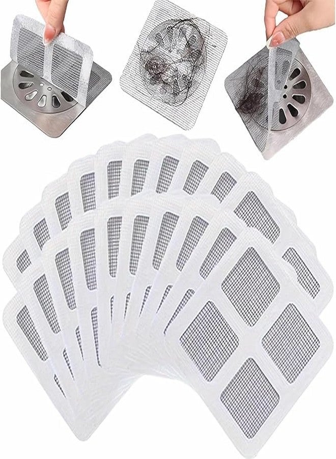 ULTRONEX (Pack of 20) Disposable Shower Drain Cover Hair Catcher Mesh Stickers, Bathroom, Bathtub Drain Kitchen Shower Drain Floor Sink Strainer Filter - Image 2