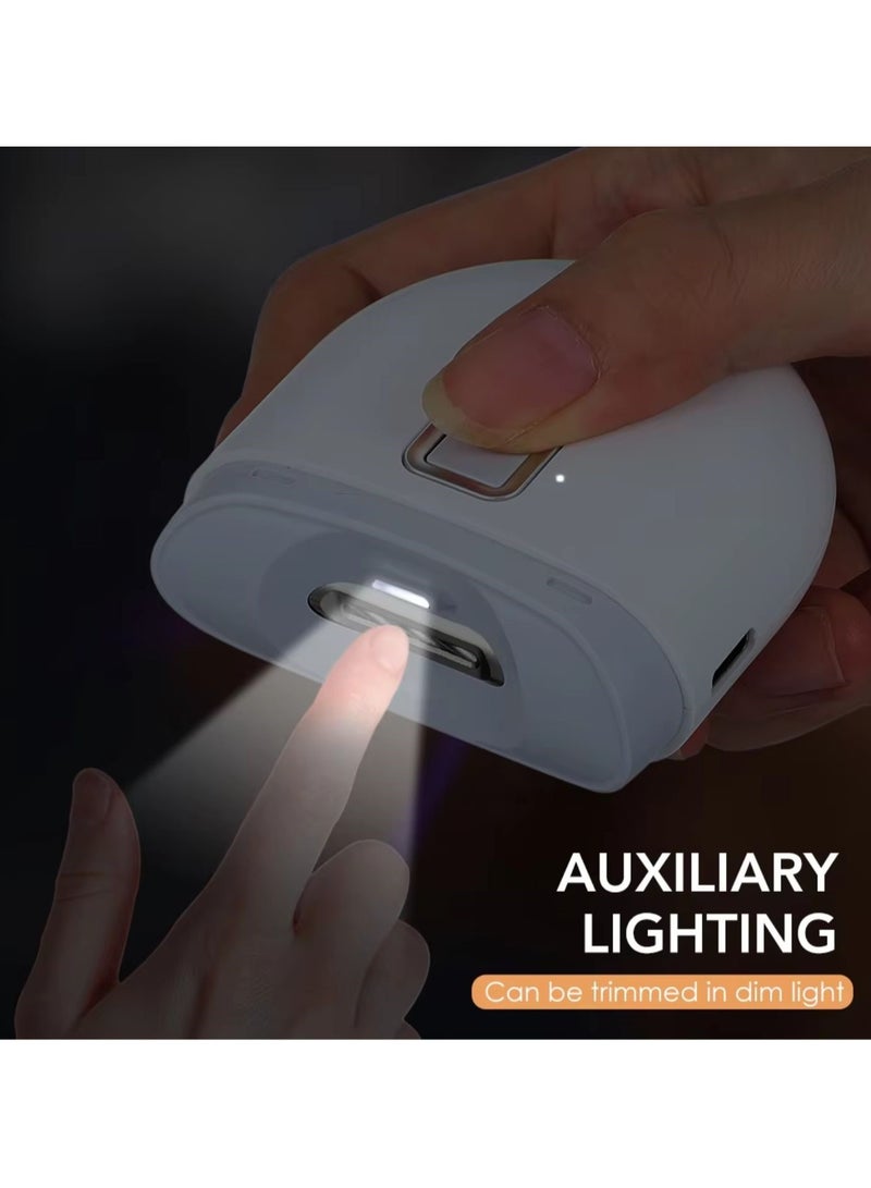 SOLARAE Professional Automatic Electric Nail Cutter Rechargeable Nail Clipper With Light For Baby Kids/Women/Men Nail Care Sharpener - Image 5