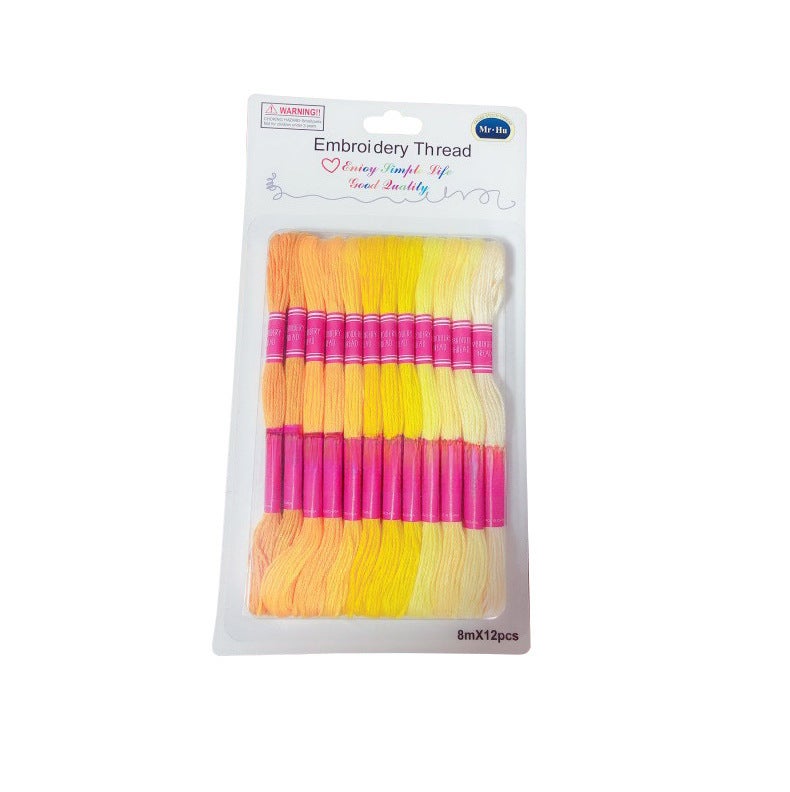 DMC Embroidery Floss Organizer, 50-100 Color Set, Eco Cotton 8m, 12 Card PackCross stitch 12 Yellow Line (suction card) Cross stitch 12 Yellow Line (suction card) 