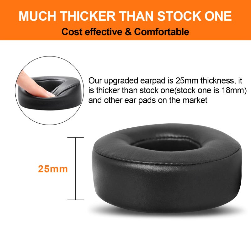 G GVOEARS Gvoears Replacement Ear Pads for Beats Solo 3, Ear Cushions for Beats Solo 2 & Solo 3 Wireless/Wired Headphone, Not Fit Beats Studio On-Ear Headphone with Stronger Adhesive, Added Thickness(Black) - Image 3