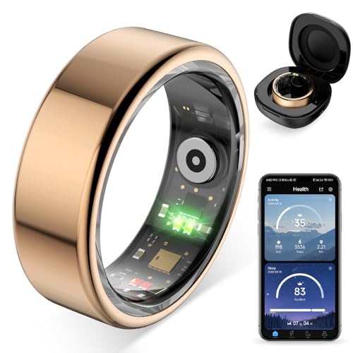 COLMI R02 Smart Ring Smart Ring for Women and Men with a Charging Case Supports Heart Rate Blood Oxygen Sleep Health Monitoring No Subscription Fee Rose Gold 10 - Image 1