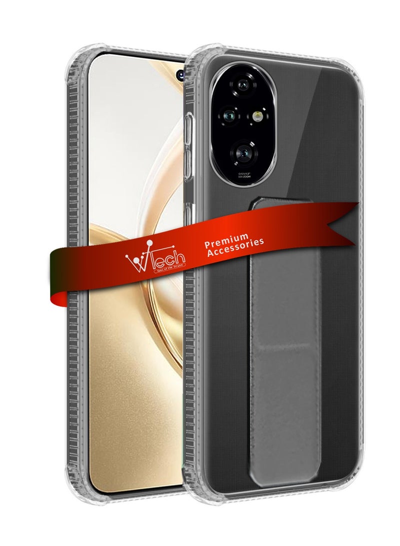 Wtech Honor 200 5G 2024 TPU Hand Grip Air Pillow Case Cover Clear/Grey - Image 1