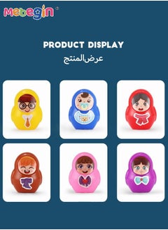 ميبيجين لعبة أرجوحة دوارة 360 درجة مع موسيقى و 6 دمى أضواء ملونة كهربائية محاكاة ملاهي ألعاب التعليم المبكر للأطفال  - Image 4