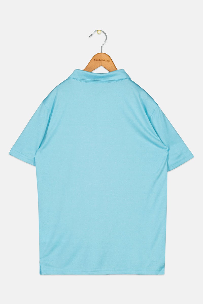 PUMA Kids Boy Sportswear Fit Short Sleeve Training Polo Shirt, Light Blue - Image 2