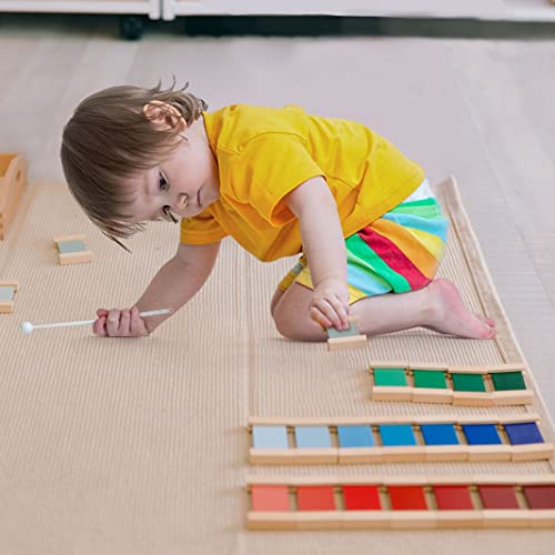 JE JOUE Montessori Materials Children Playing Mat Pure Cotton Working Rug for Toddlers (27"×43", Beige) - Image 5