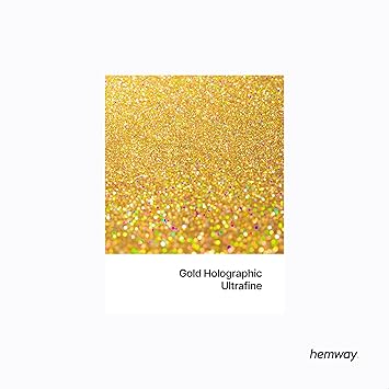 Hemway Ultra Sparkle Glitter Gold Holographic Metallic Flakes for Resin Epoxy Crafts Supplies for Tumblers Festival Hair Face Body Eye Nail Art Decoration 100 g - Image 2