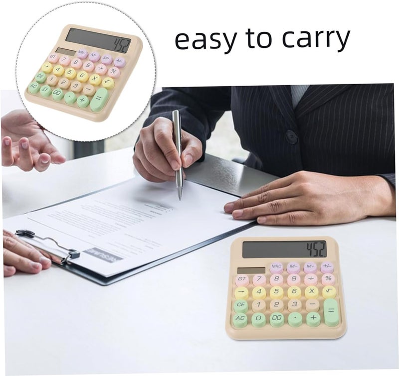 Operitacx Mechanical Keyboard Calculator Lightweight Office Tool for Students Professionals Design Comfortable Typing Experience for Home School Use - Image 3