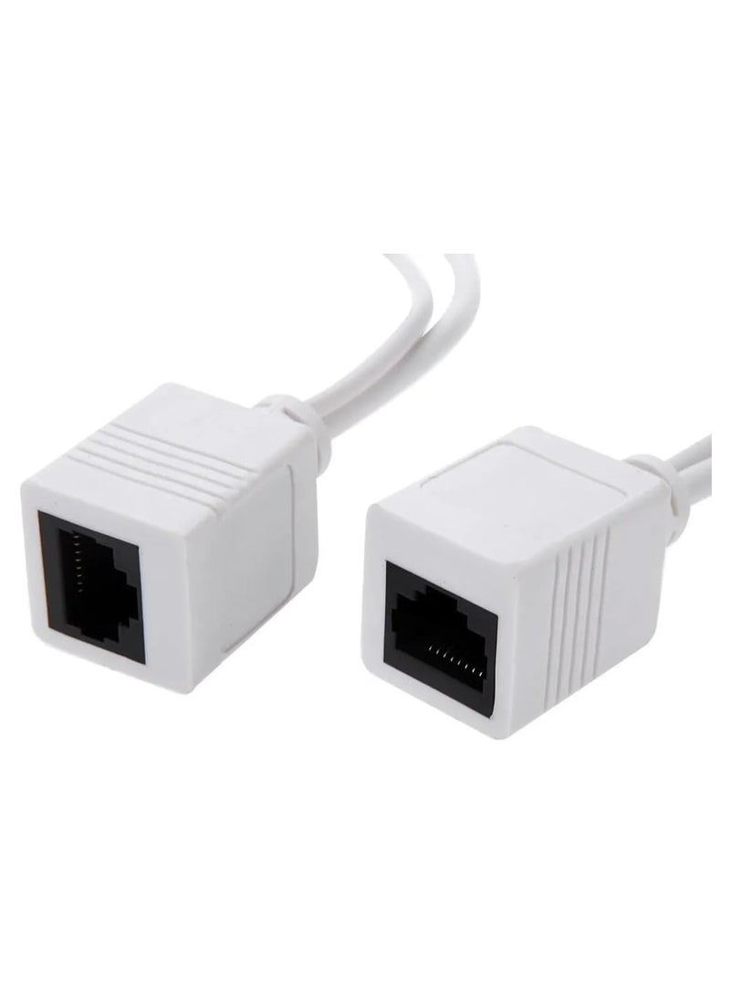 SOLDOUT POE Cable Passive Power Over Ethernet Adapter Cable POE Splitter RJ45 Injector Power Supply Module 12-48V Compatible with IP CCTV Camera (White) - Image 4