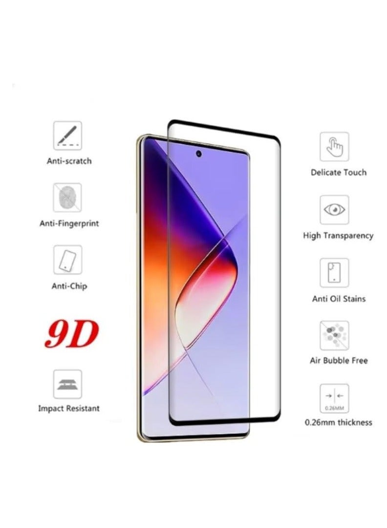 Infinix Note 40 Screen Protector Tempered Glass Full Adhesive Full Coverage Bubble-Free Anti Scratch HD Clear High Responsive for Infinix Note 40 - Image 2