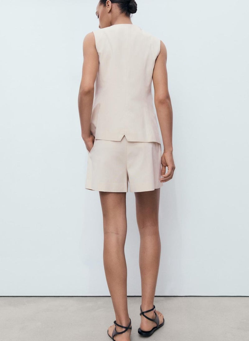 MANGO Pleated Suit Shorts  - Image 2